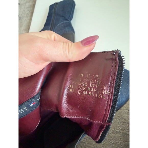 Vintage Y2K Tommy Hilfiger Denim Platform Booties Size 9 - Picture 9 of 15